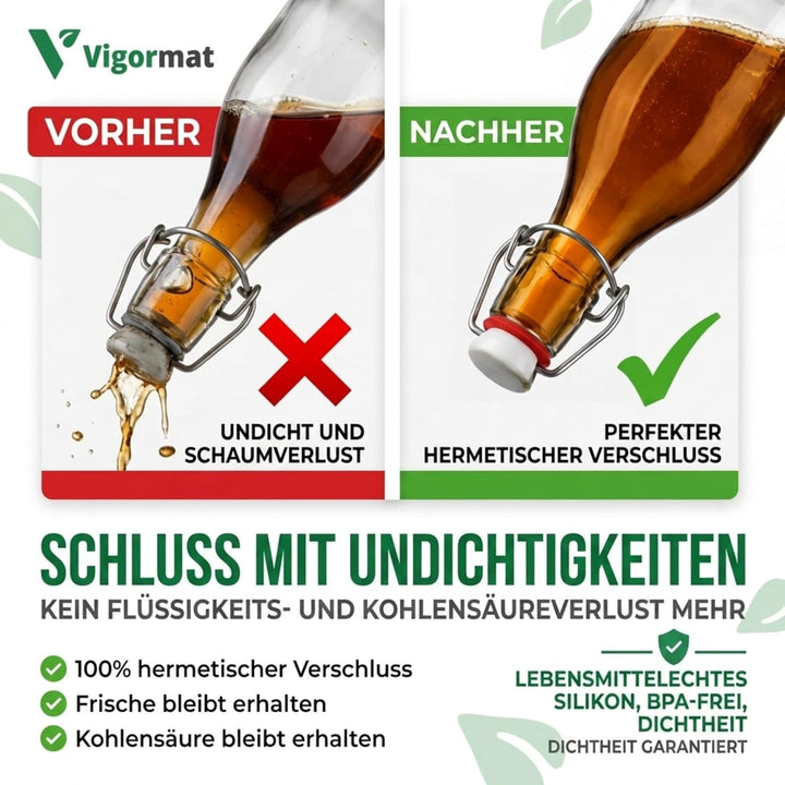 Flaschenverschluss Bierflaschen mit Bügelverschluss, Flaschen Bügelverschluss mit Gummidichtung, Luf