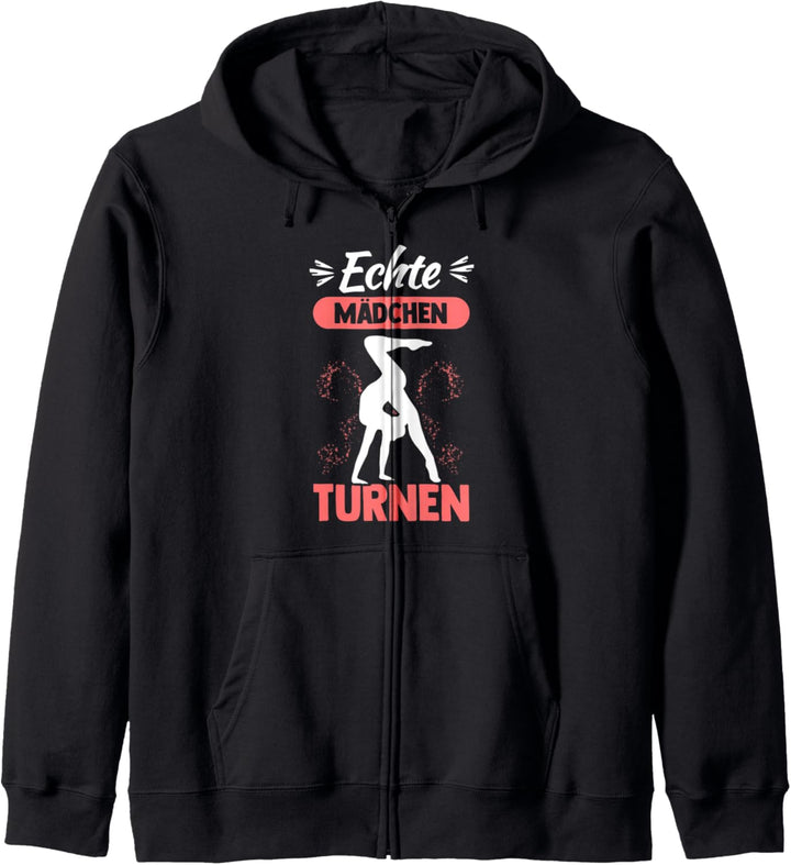 Echte Mädchen Turnen Gymnsatik Sportverein Sport Turnfans Kapuzenjacke