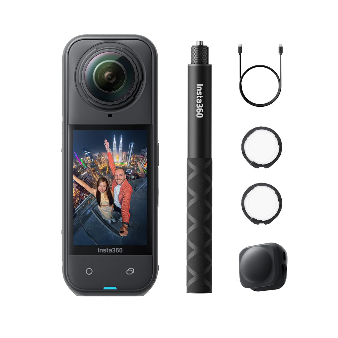 Insta360 X5 Linsenschutz-Bundle - wasserdichte 8K 360°-Kamera, Führend bei wenig Licht, Unsichtbarer