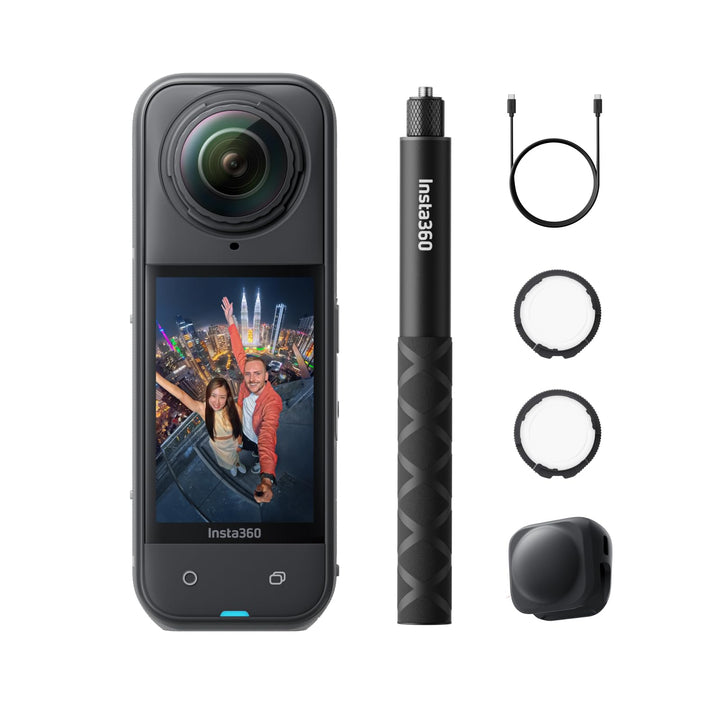 Insta360 X5 Linsenschutz-Bundle - wasserdichte 8K 360°-Kamera, Führend bei wenig Licht, Unsichtbarer
