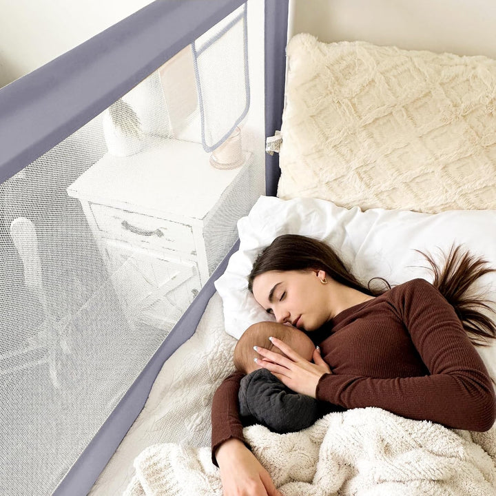 Bettgitter Rausfallschutz Bett 200cm×2+180cm×1 - Rausfallschutz Boxspringbett Höhenverstellbar in 30