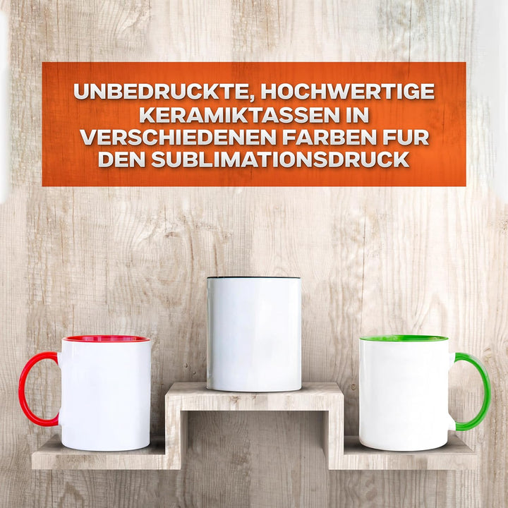 Acen Merchandise Sublimationstassen ohne Druck aus hochwertiger | Keramik inzeln oder im Set | Subli
