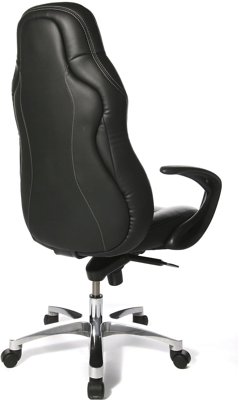 Topstar RS90F AD0 RS1 Komfort Chefsessel, Bezug Leder, schwarz, 123 x 65 x 50, Schwarz