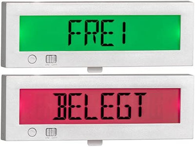 Go2 Frei Belegt Türschild| Digitales Frei Besetzt Schild | LED Anzeige rot oder grün hinterleuchtet