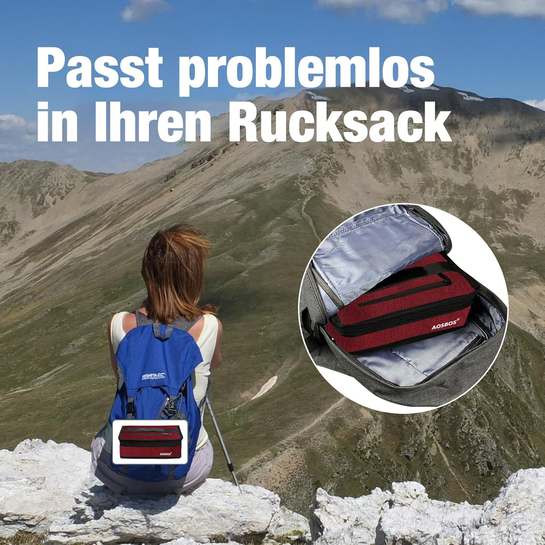 AOSBOS Kühltasche Klein Lunchtasche Herren Leicht Isoliertasche für unterwegs Kühlbeutel Brotdose Lu
