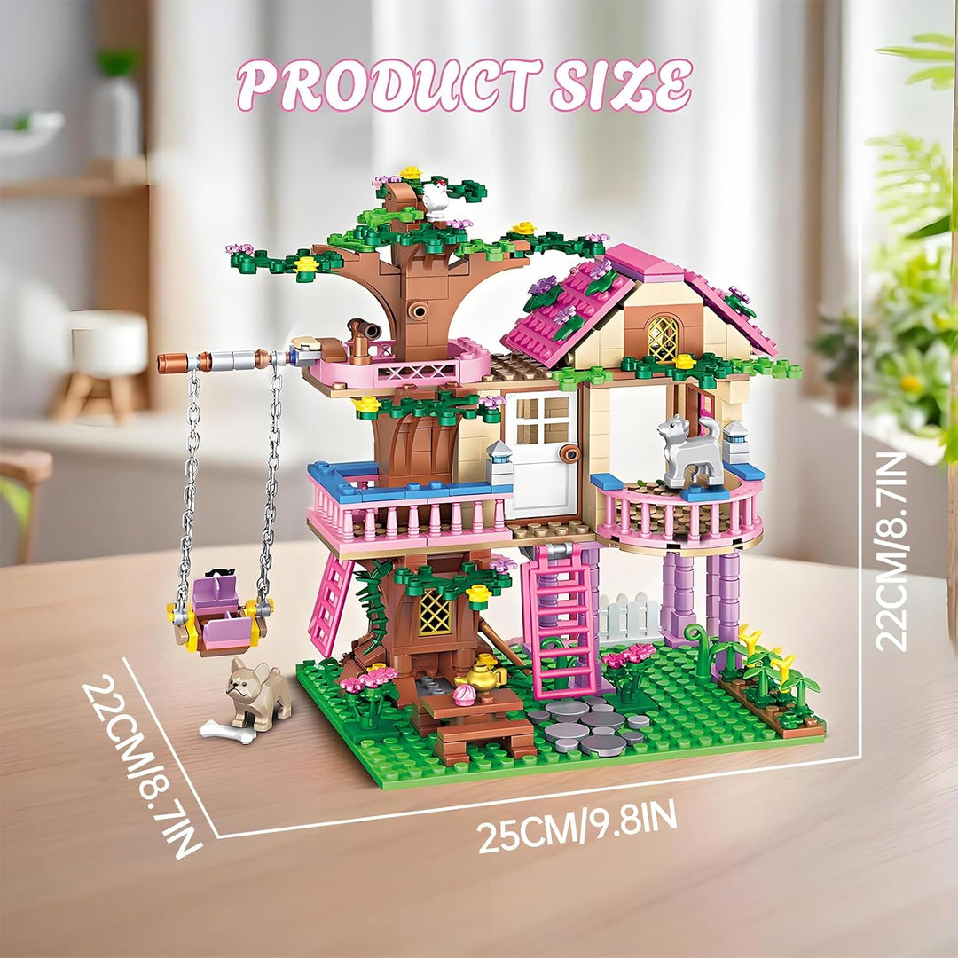 CSNRHG Dream Tree House Friends Bauset 504 Teile Konstruktionsspielzeug Geschenke für Erwachsene, Dr