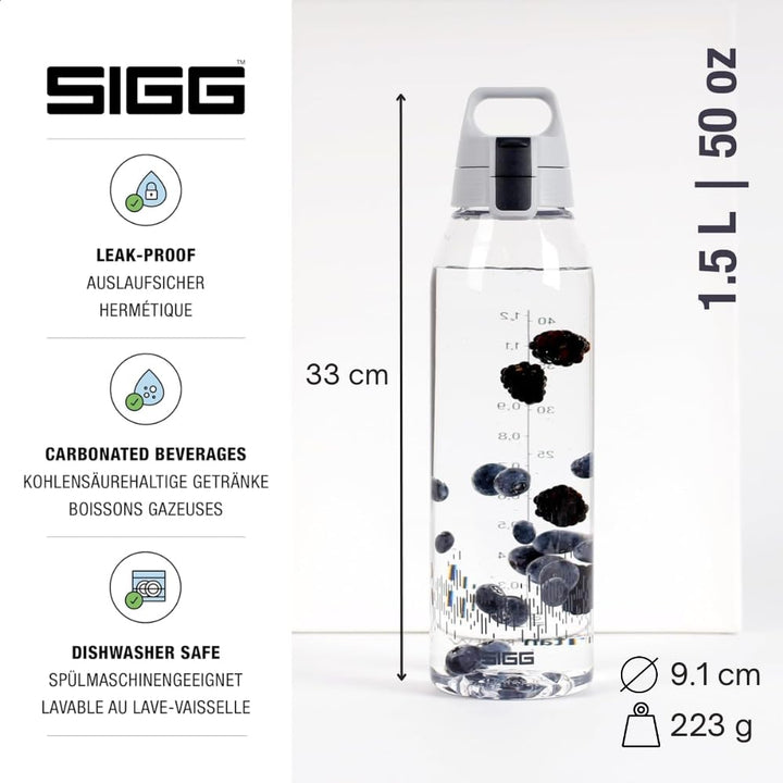 SIGG - Tritan Renew Trinkflasche - Total Clear ONE - Für Kohlensäurehaltige Getränke Geeignet - Spül
