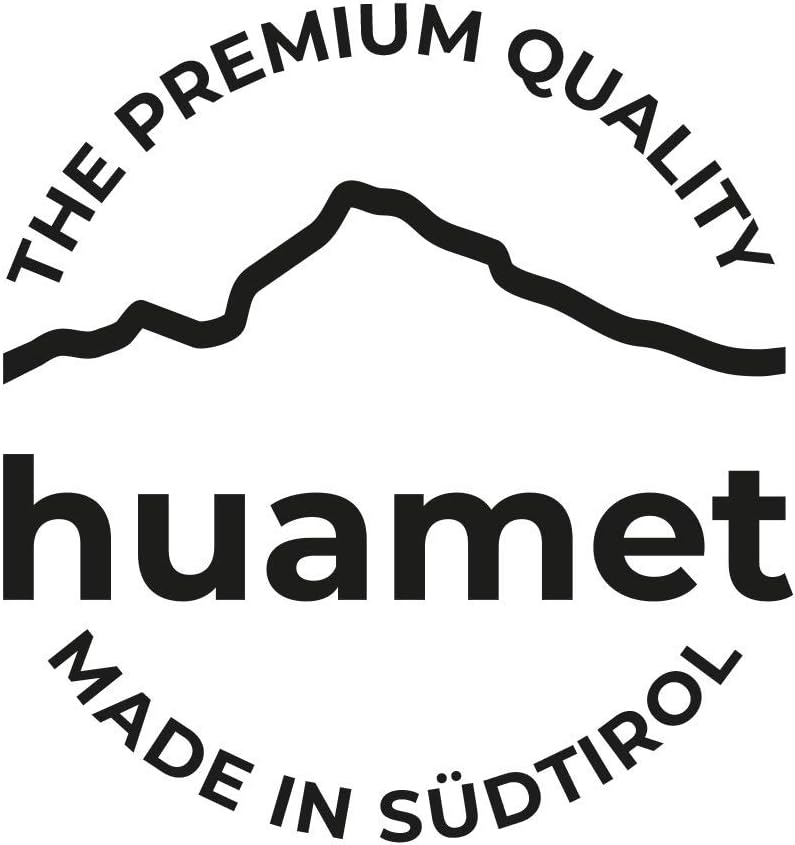 huamet Holz Wanduhr UHRFORM aus Zirbe, eckig - einzigartiges Design mit urigem Südtiroler Dialekt, g