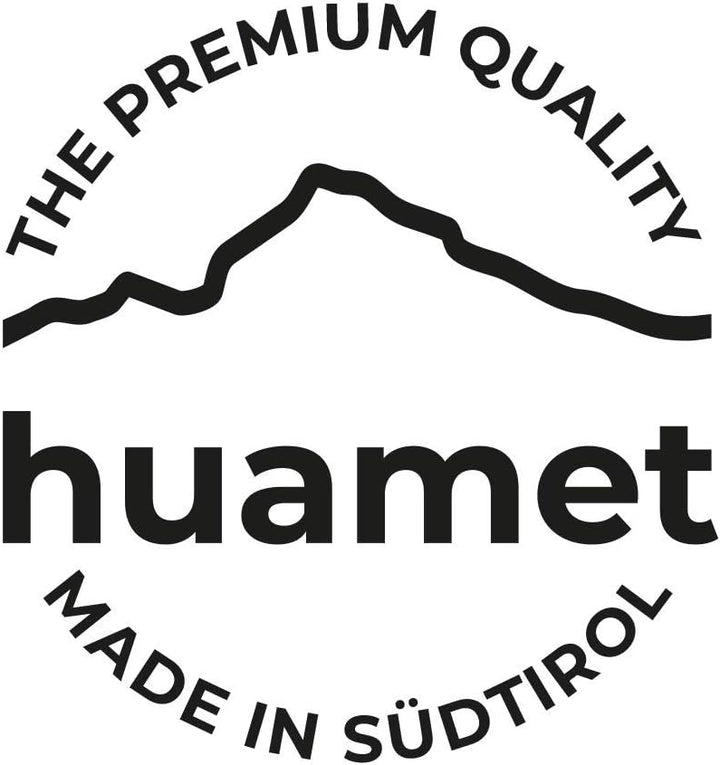huamet Holz Wanduhr UHRFORM aus Zirbe, eckig - einzigartiges Design mit urigem Südtiroler Dialekt, g