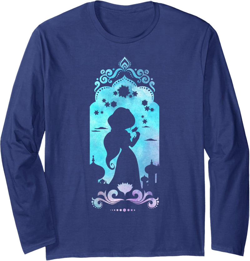 Disney Aladdin Jasmine Palace Shadow Silhouette Langarmshirt