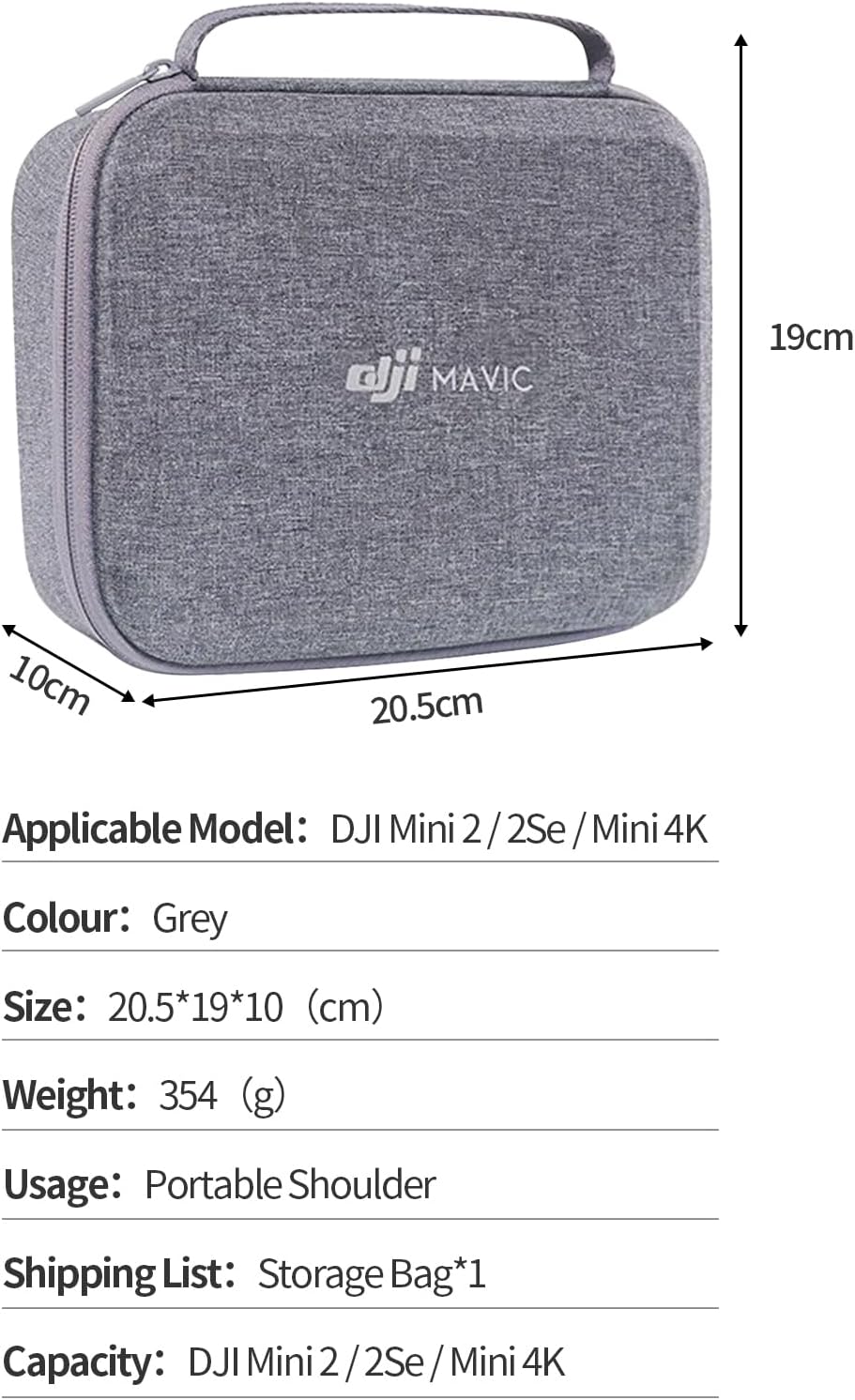 Gdraco Taschen, Mini Tasche für DJI Mini 2, Tragbare Taschen für DJI Mini 2, Mini Drone Handtasche f