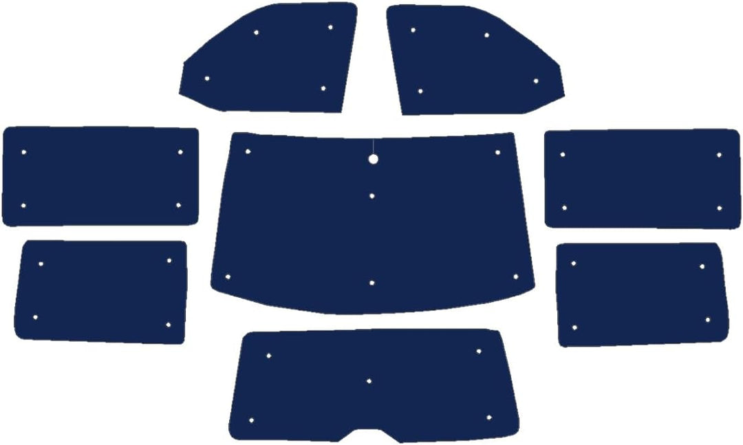 Jalousien-Set für Volkswagen T6 (2016-2020), komplettes Set, SWB, Heckklappe, wendbar, Thermisch, mi