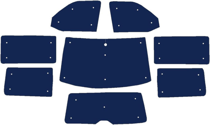 Jalousien-Set für Volkswagen T6 (2016-2020), komplettes Set, SWB, Heckklappe, wendbar, Thermisch, mi