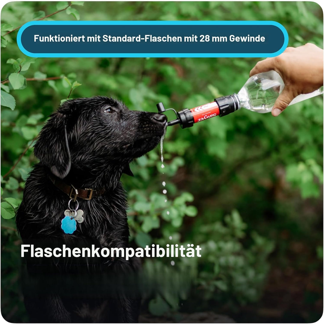 Sawyer Mini PointONE Wasserfilter Outdoor Notversorgung enfernt 100% Mikroplastik und 99,99999%* All