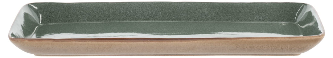 BITZ Servierplatte, Rechteckige Platte aus Steinzeug, 38 x 14 x 3,5 cm, Wood/Forest 14 x 38 cm Wood/