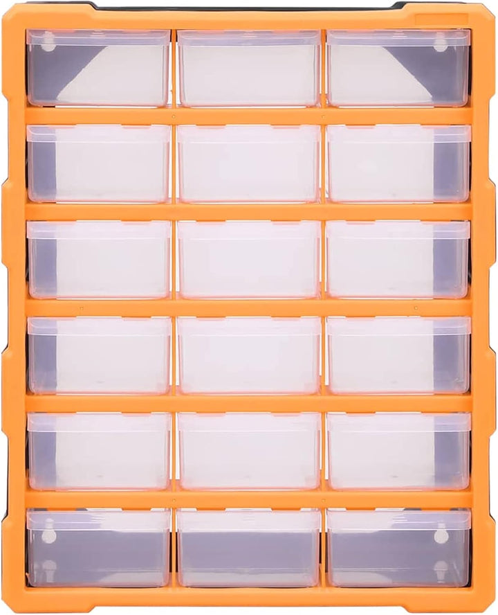 Homgoday Multi-Schubladen-Organizer 18 Schubladen Sortierkasten Sortimentskoffer Sortimentsbox Klein
