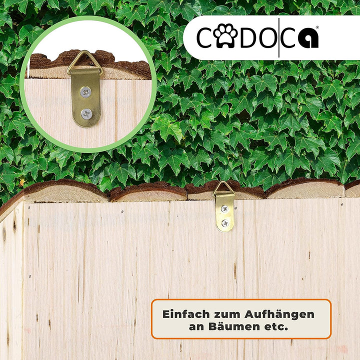CADOCA® 2X Insektenhotel Bug's Inn 31x30,5x9,5cm Holz wetterfest Garten Bienenhotel Insektenhaus Nis