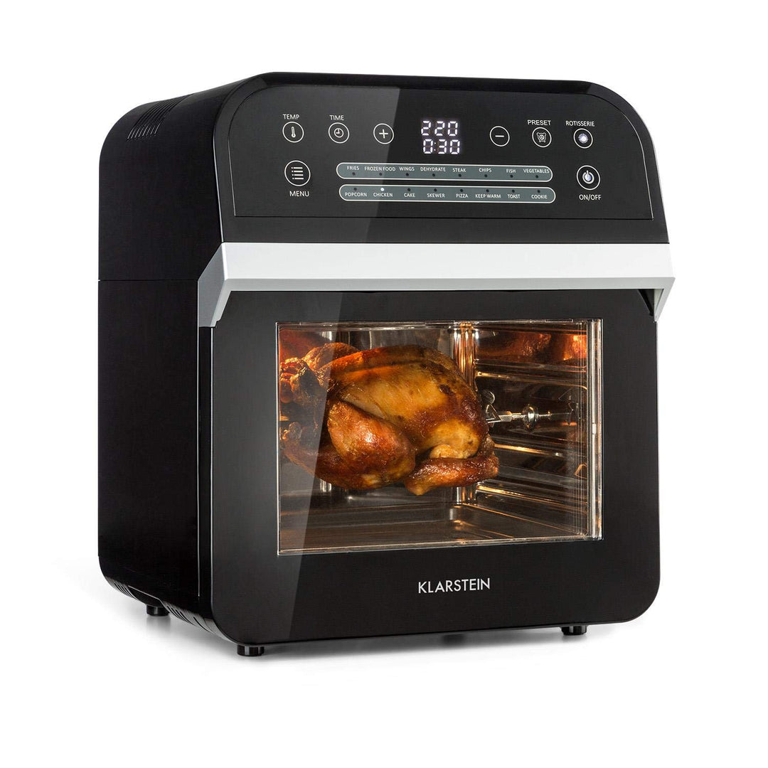 Klarstein AeroVital Cube - Heissluftfritteuse, Heissluftgarer, Airfryer ohne Öl, 50 bis 220 °C, Heis