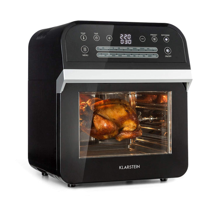 Klarstein AeroVital Cube - Heissluftfritteuse, Heissluftgarer, Airfryer ohne Öl, 50 bis 220 °C, Heis