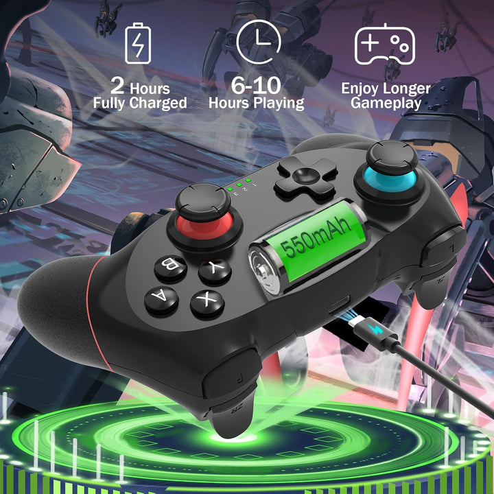 SPGOOD Wireless Controller für Switch, Wireless Pro Controller für Switch Lite/OLED, Turbo Funktion