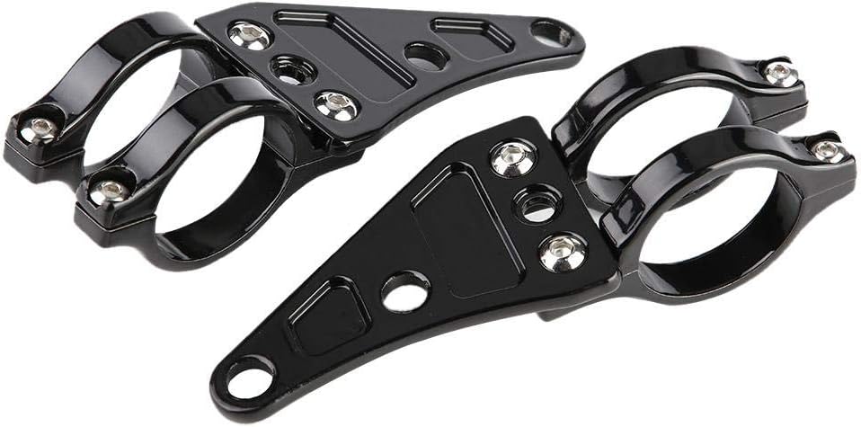 KIMISS 2tlg. Halterung für Scheinwerferhalter vorne Halter für Lampe 38mm-41mmmm für Motorräder