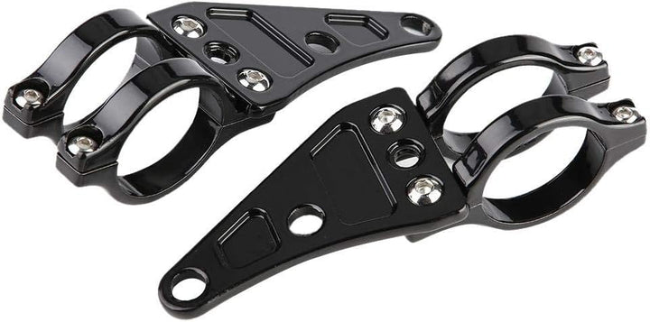 KIMISS 2tlg. Halterung für Scheinwerferhalter vorne Halter für Lampe 38mm-41mmmm für Motorräder