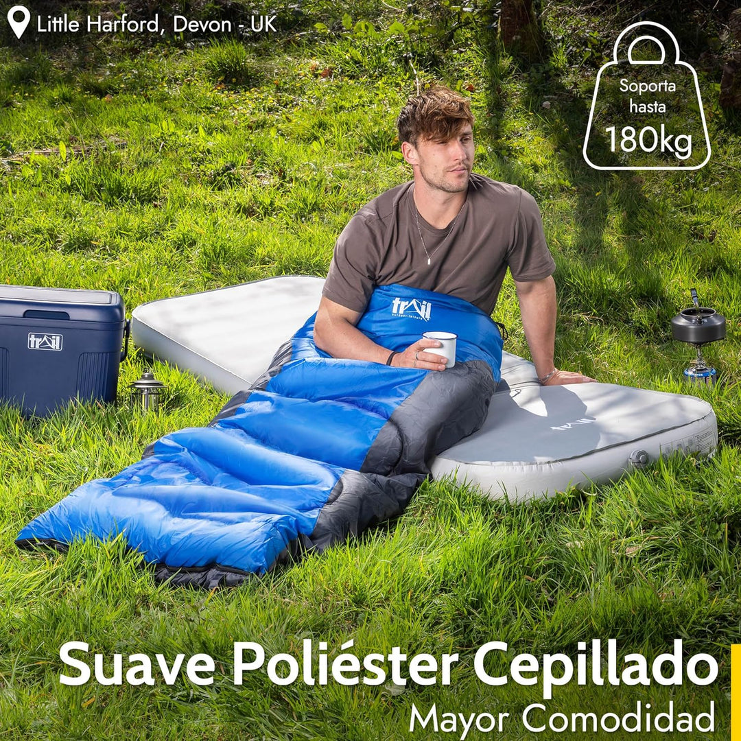 trail outdoor leisure Doppelte Camping Isomatte Selbstaufblasend Ultraleicht, Aufblasbare Isoliermat