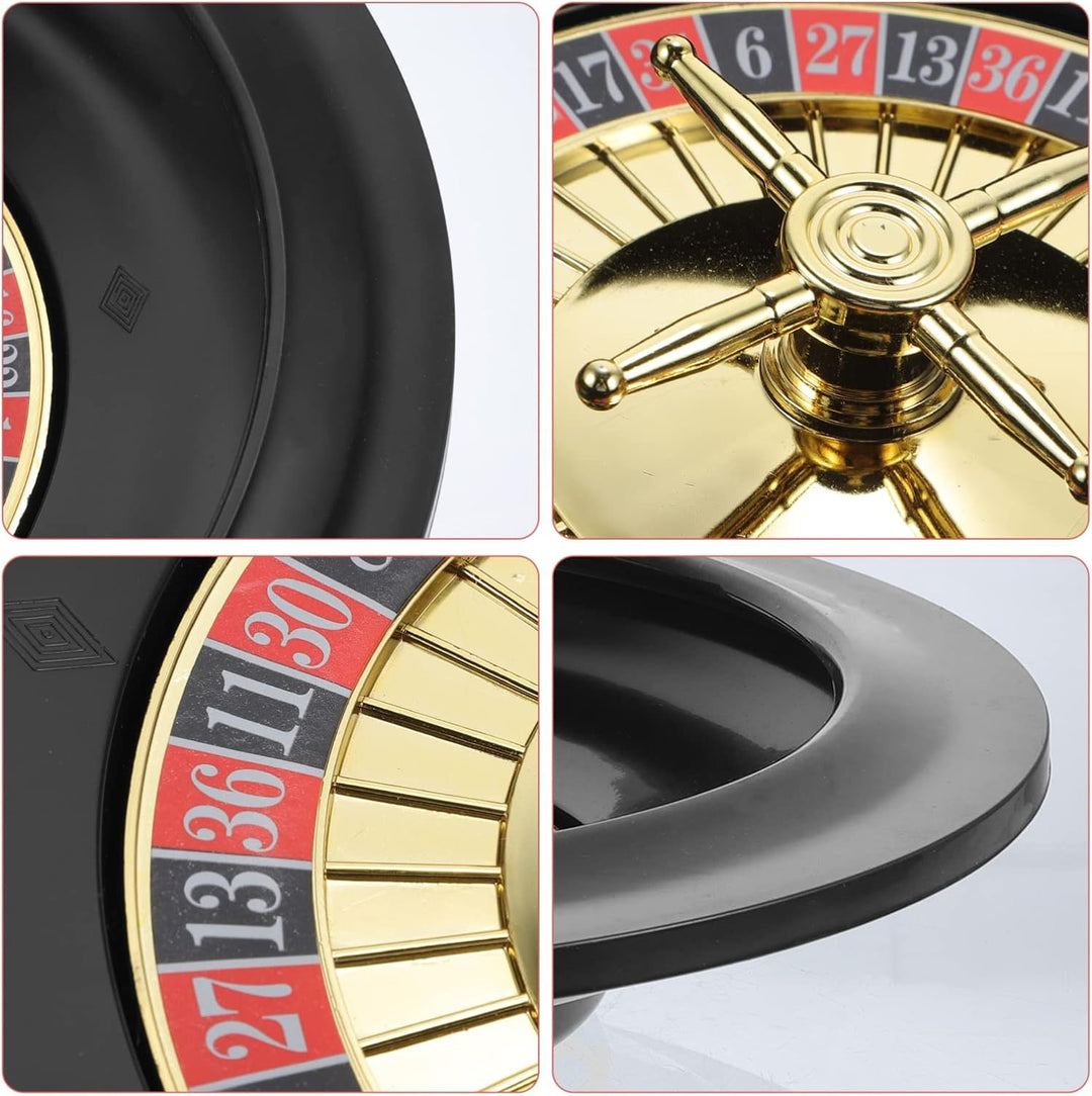 YARNOW Russisches Roulette Pokerrad Partyspiel 10 Zoll Kunststoff Tischspiel Pokerrad Requisite Für