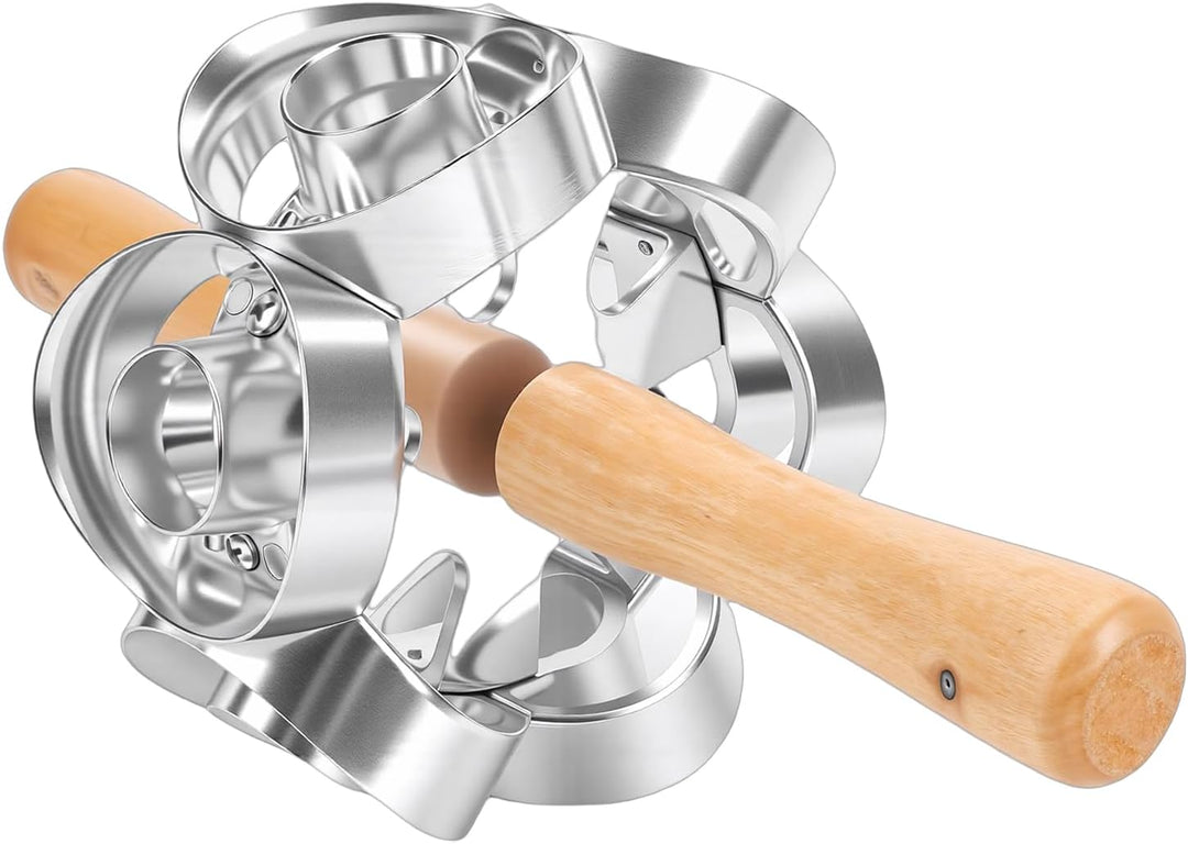 Pssopp Donut-Schneider, Donut-Schneider-Roller, Backform, Teig-Backwalze, Drehbarer -, Maker für Küc