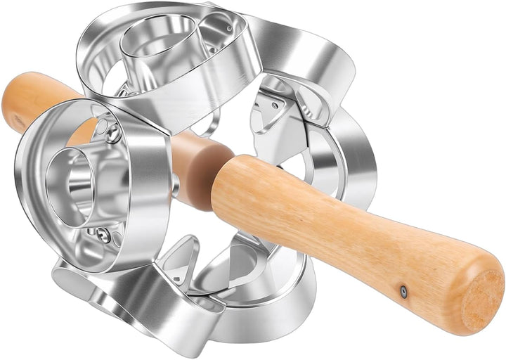 Pssopp Donut-Schneider, Donut-Schneider-Roller, Backform, Teig-Backwalze, Drehbarer -, Maker für Küc