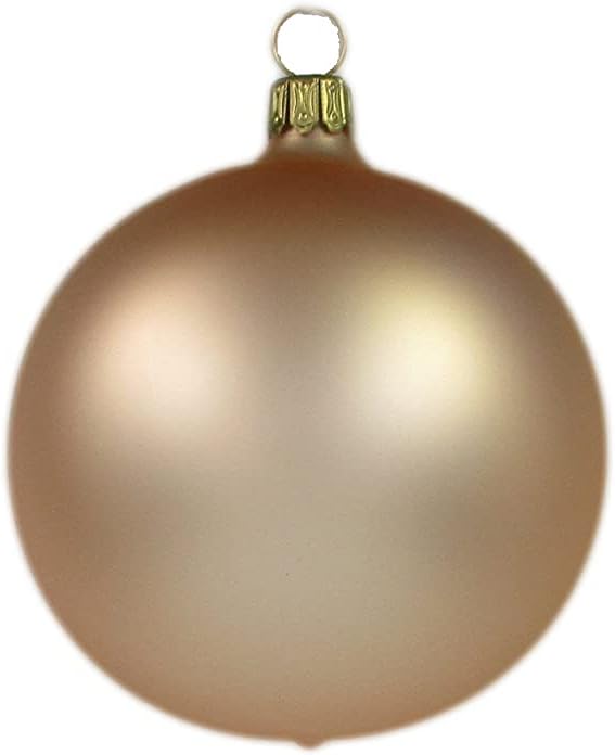 Thüringer Christbaumschmuck Exclusiv ROSA Creme Mix 8cm Handarbeit Germany 12er Set rosa Champagner