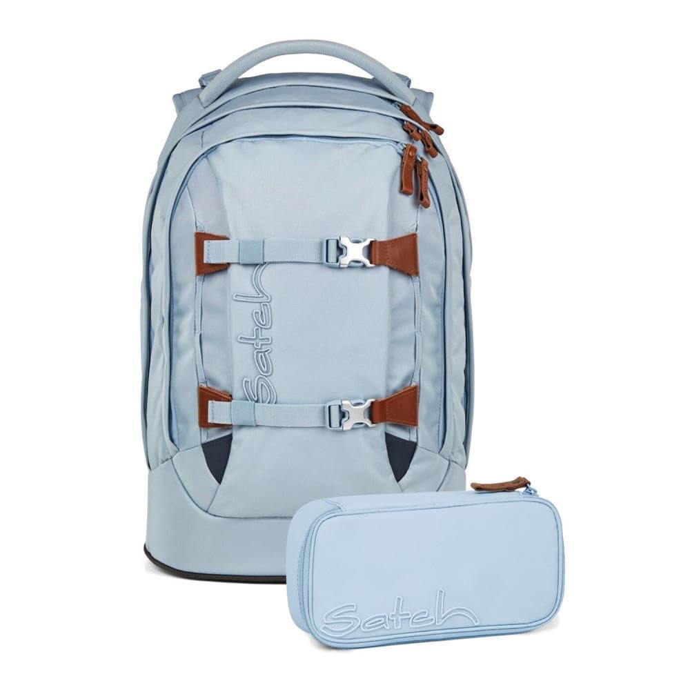 Satch pack Nordic Skandi Edition Schulrucksack Set 2tlg. inkl. Schlamperbox (Nordic Ice Blue), Nordi