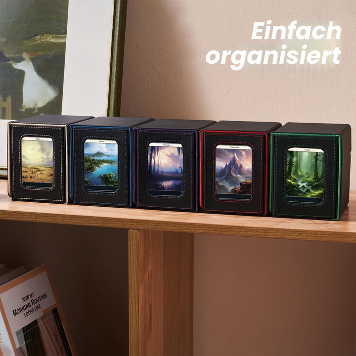 Mage Tech Commander Deckbox für MTG - Patentiertes Design, Commander Display, passt für 100 doppelt