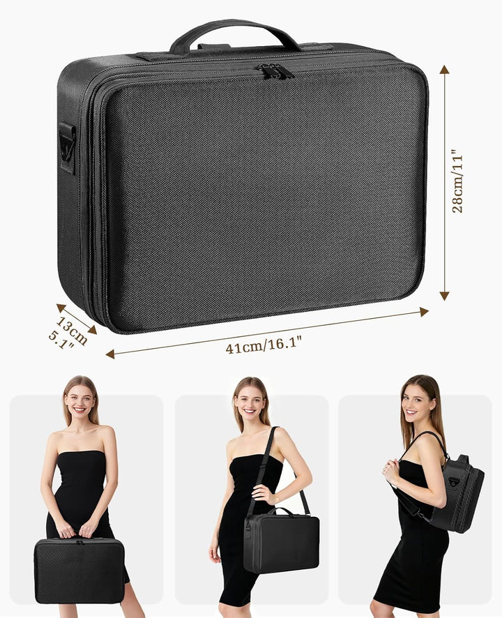 Luxspire Kosmetiktasche Gross Make Up Tasche Reise, Multifunktion Schminkkoffer Kosmetika Etui Tasch