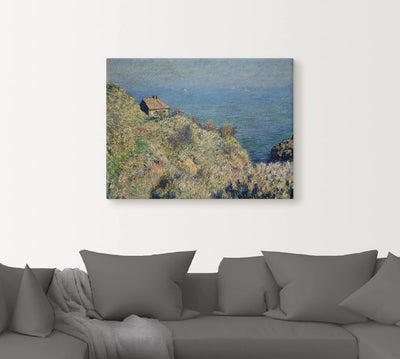 ARTland Leinwandbilder Wandbild Bild auf Leinwand 80x60 cm Wanddeko Landschaften Meer Strand Das Hau