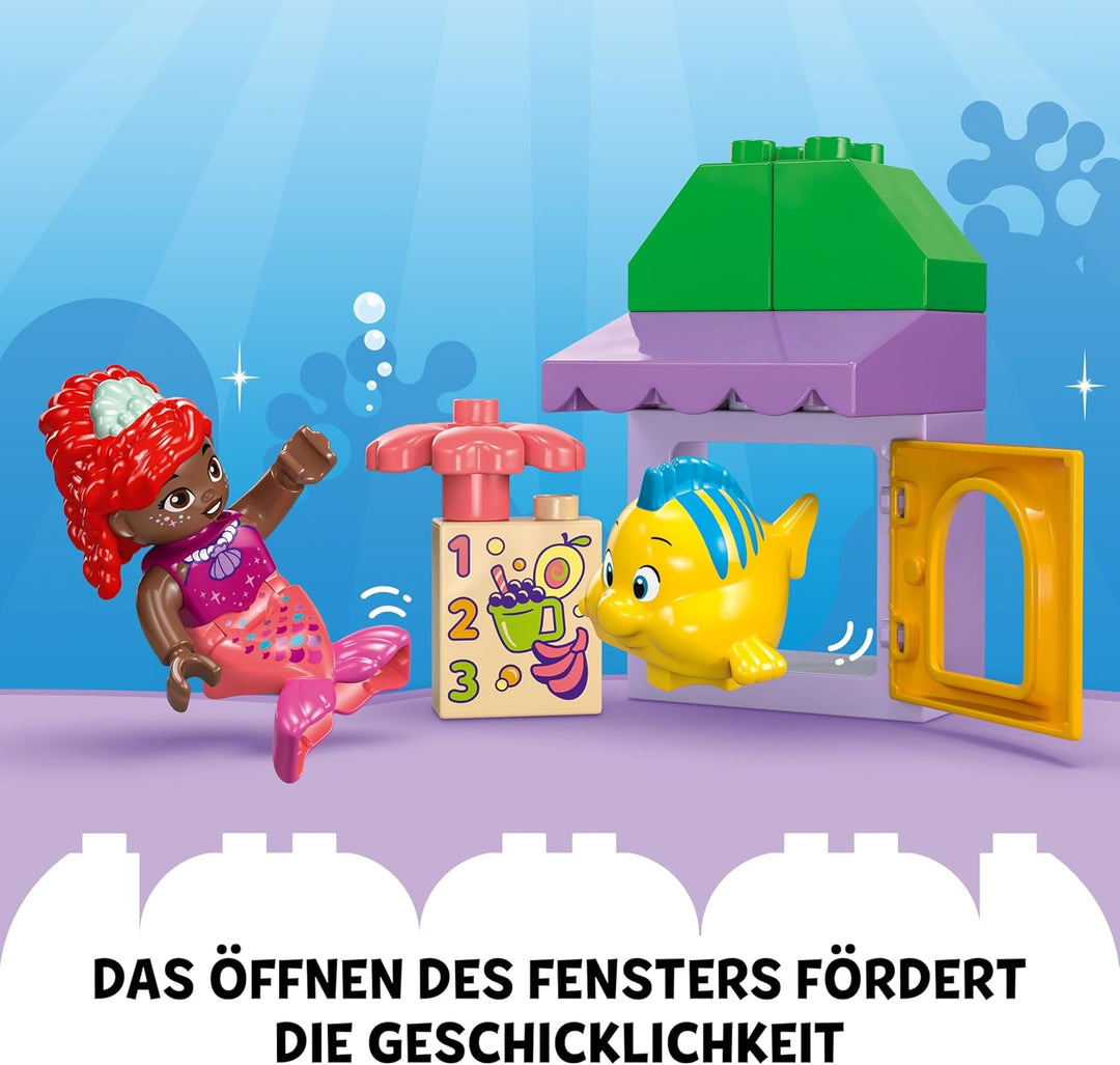LEGO DUPLO | Disney Arielles und Fabius' Café-Kiosk, Kleine Meerjungfrau Spielzeug, Lernspielzeug mi