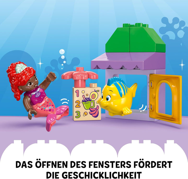 LEGO DUPLO | Disney Arielles und Fabius' Café-Kiosk, Kleine Meerjungfrau Spielzeug, Lernspielzeug mi