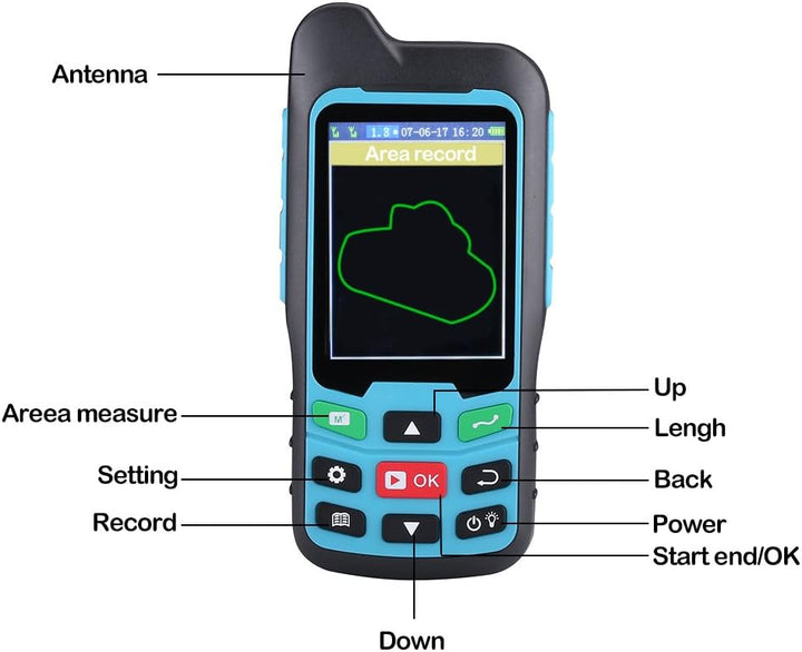 BEVA Handheld GPS GLONASS Beidou (Land Bereich Trail Messgerät, Display Messwerte, Figur Track und a