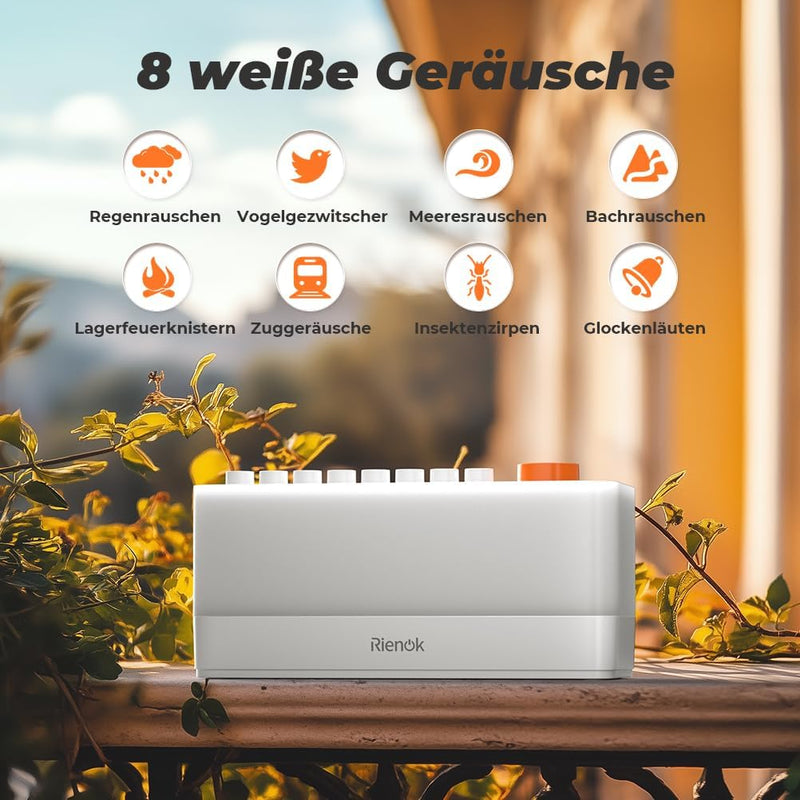 RIENOK Bluetooth Lautsprecher mit Licht Nachttischlampe 11 Farbe RGB Licht Dimmbar Nachtlicht 8 Natu