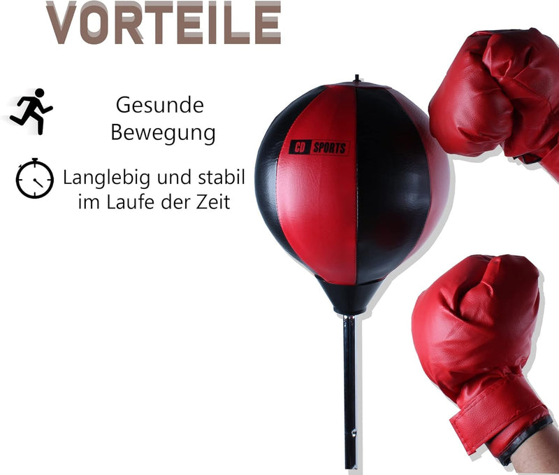 Calma Dragon Punchingball - Punchingball Erwachsene mit Handschuhen, Inflator und Einstellbarer Höhe