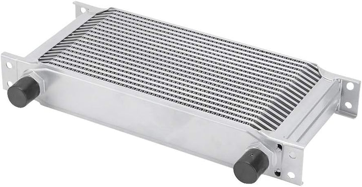 KSTE Ölkühler Universal, 19-Row britischen Typ Motor Motorölkühler Kühler Kühlsystem Silber