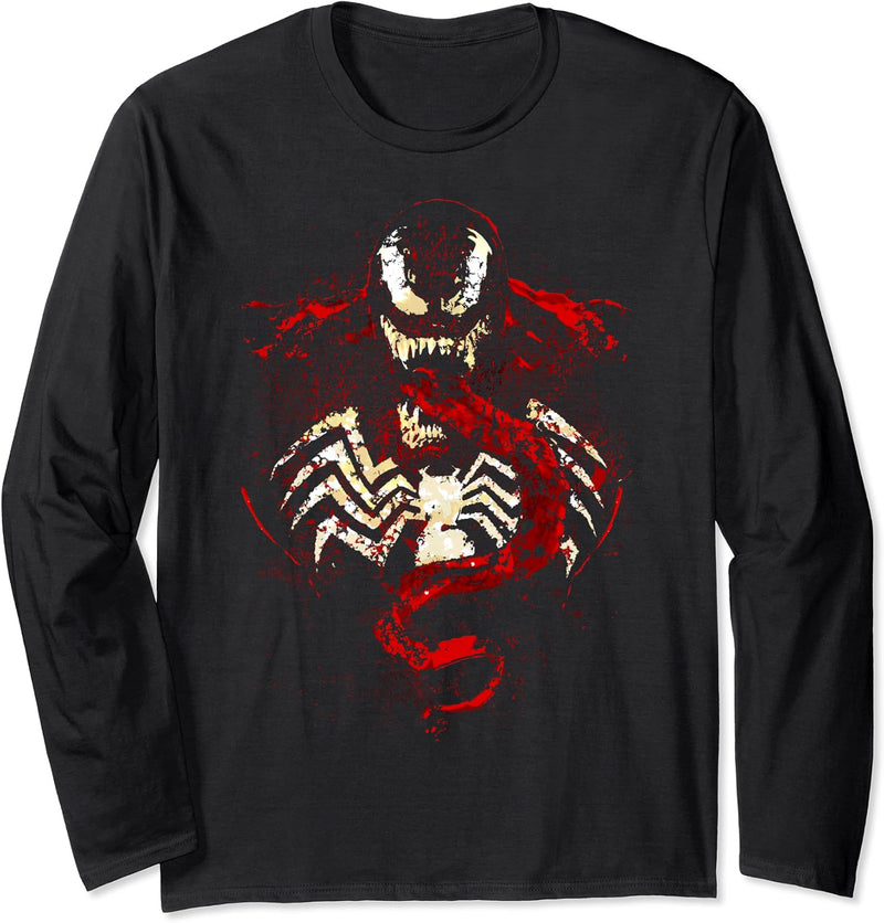 Marvel Venom Splatter Tongue Cut-Out Langarmshirt