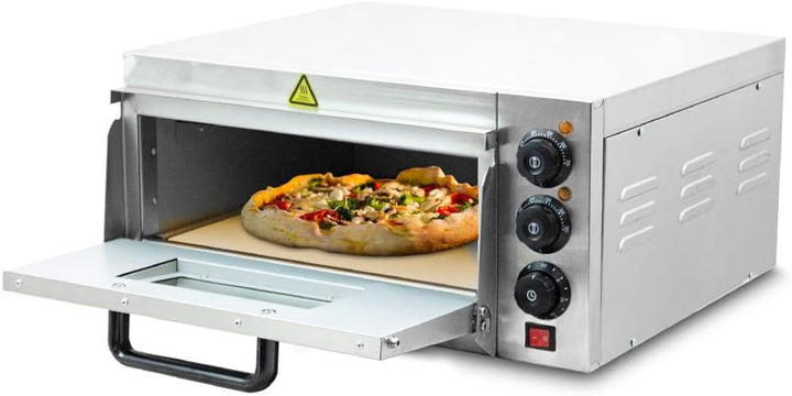 Bituxx Professioneller Pizzaofen Pizzabackofen Pizzamaker Elektrisch 2000W mit Steinplatte , Gastro