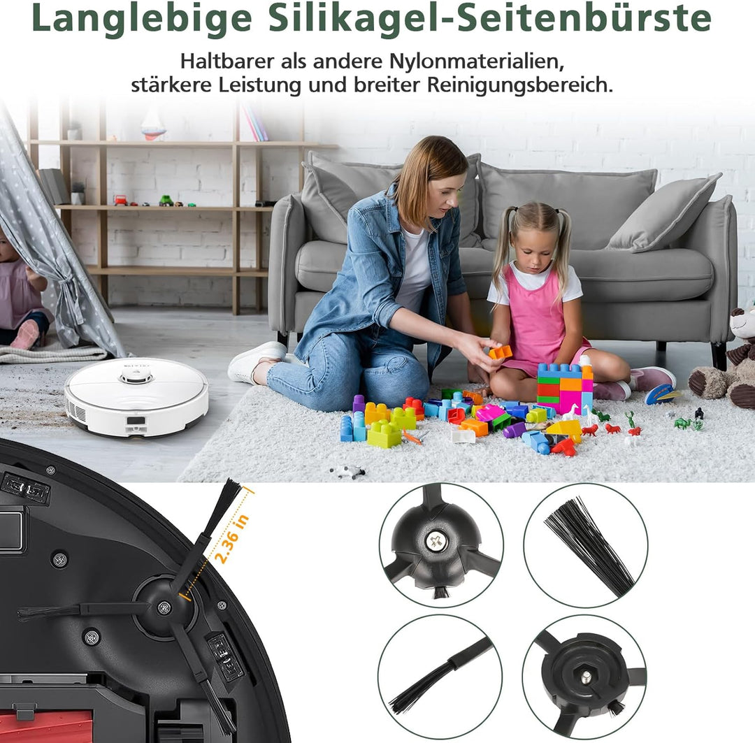 15 Stück Zubehör für Roborock S8 / S8+ Saugroboter mit 2 Hauptbürste (DuoRoller Bürste), 4 Wischtüch