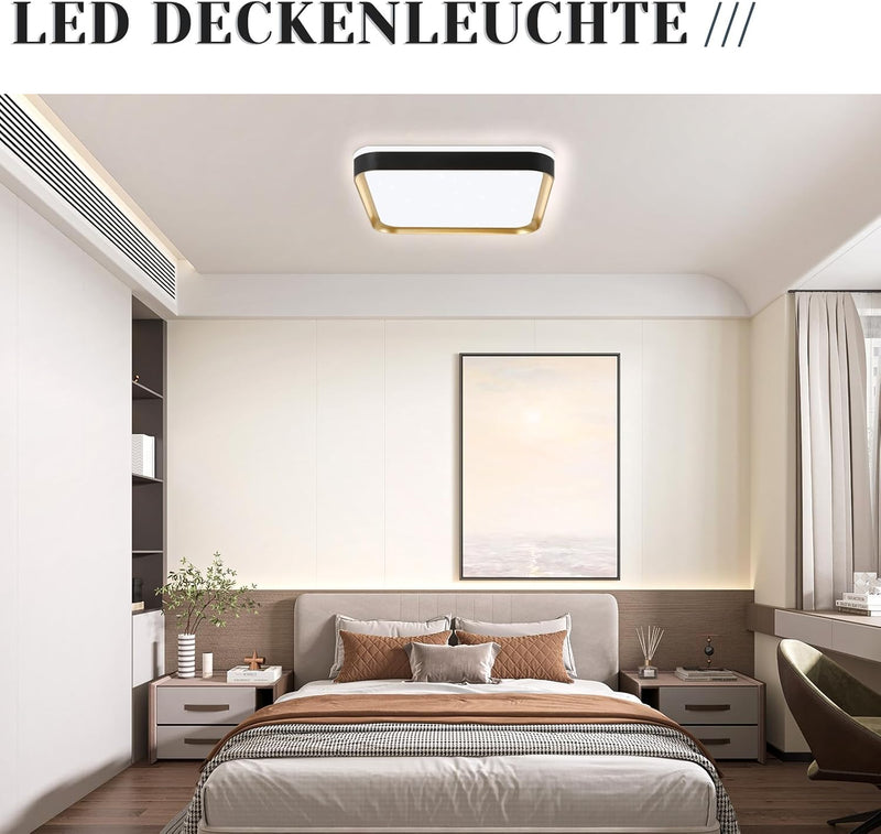 ZMH Deckenlampe LED Deckenleuchte Schlafzimmer - Ø30cm Schlafzimmerlampe Dimmbar mit Fernbedienung 3