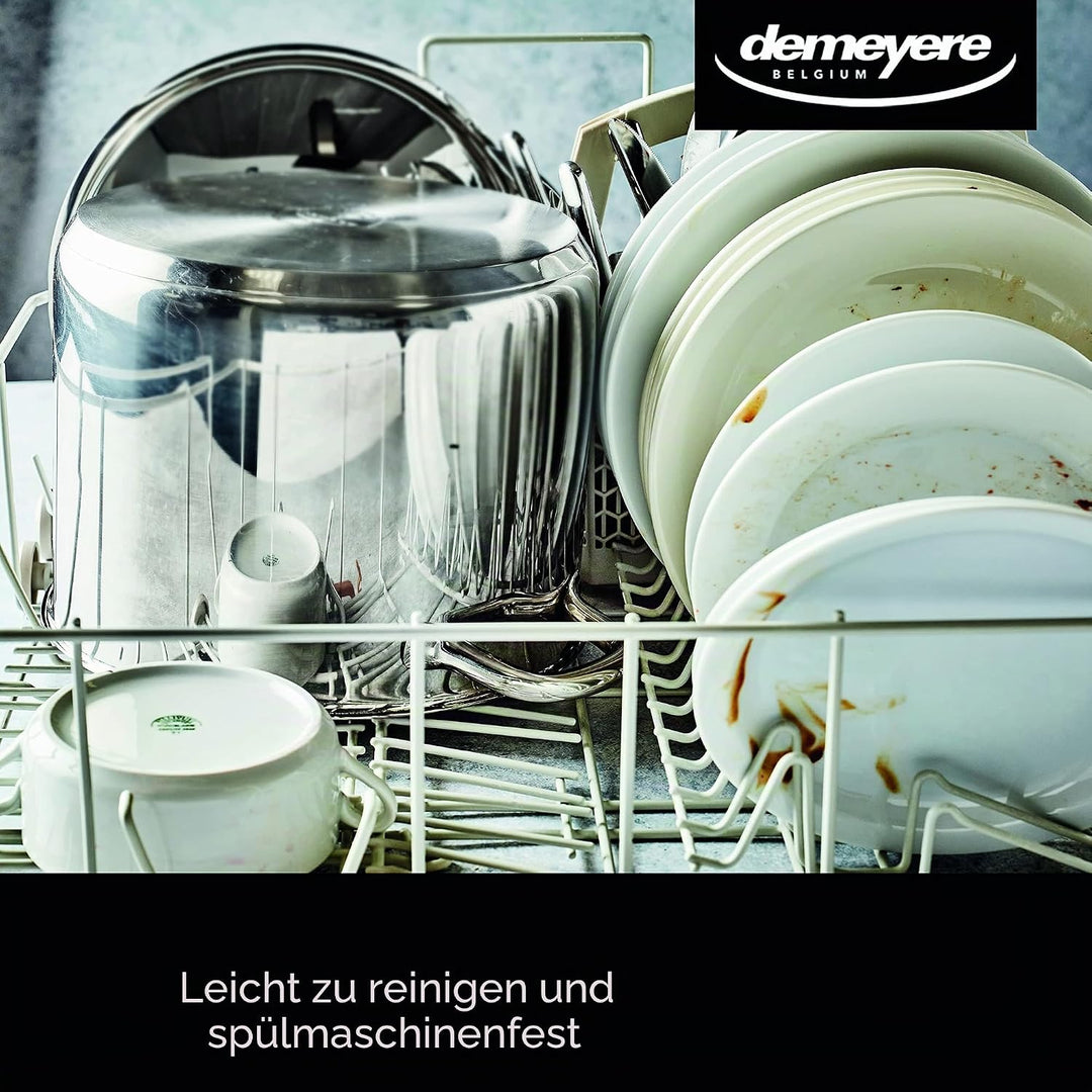 Demeyere Alu Classico 3 Kochtopf fuer Induktion und anderen Herdarten, Topf mit Deckel aus pflegelei