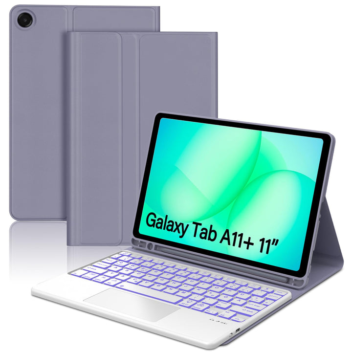 Hülle mit Tastatur für Samsung Galaxy Tab A11+ 11" (2025) & Galaxy Tab A9+ 11" (2023) – Deutsch Keyb