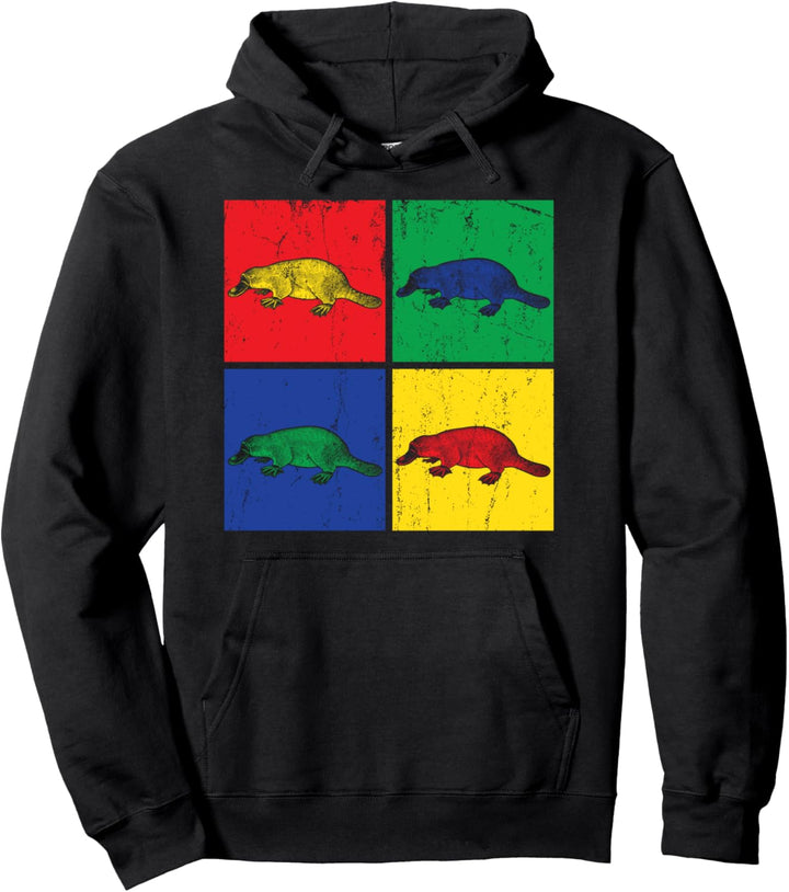 Australien Wildtier Zoo Tier Pop Art Schnabeltier Pullover Hoodie