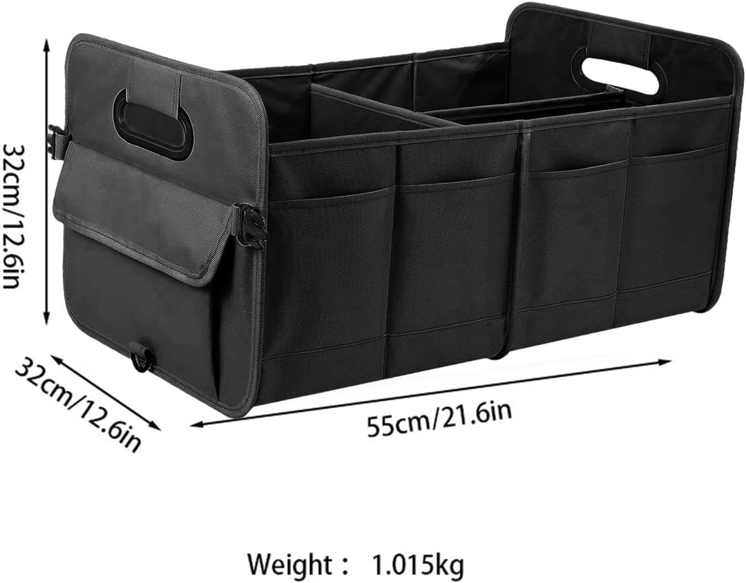 Oxford Cloth Vehicle Storage Bag with Handle, Sturdy Trunk Storages Organizer, Folding Vehicle Trunk