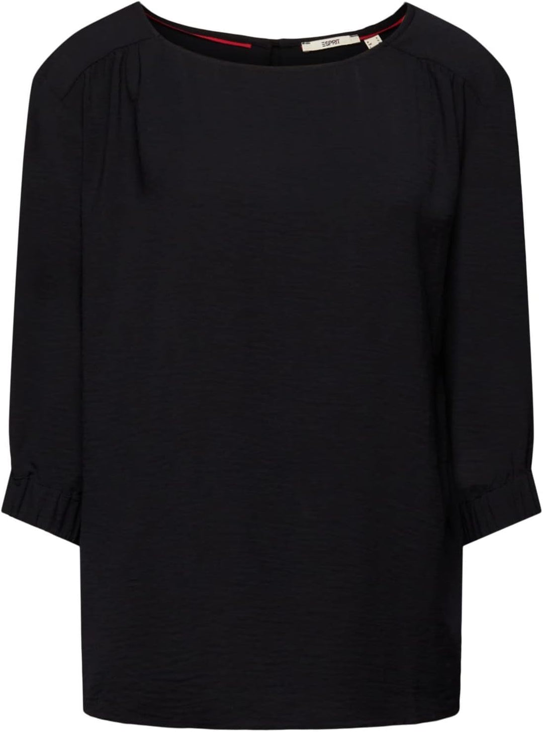 ESPRIT Crêpe-Bluse mit elastischen Ärmelabschlüssen S Schwarz, S Schwarz